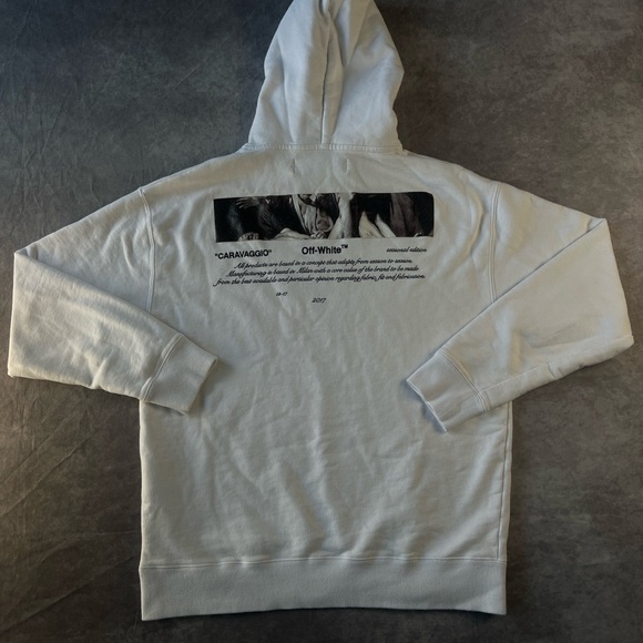 Off-White 02 Caravaggio White Painting Toronto Hoodie 2017 S Size - Picture 2 of 7
